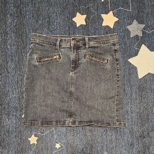 Banana Republic Charcoal Denim Mini Skirt